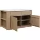 Romilly Light Oak 62" Kitchen Island
