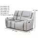 Westchester Platinum 67" Double Power Reclining Loveseat with Power Headrest and USB Charging