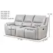 Westchester Platinum 92" Double Power Reclining Sofa with Power Headrest and USB Charging