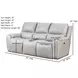 Westchester True Grit Platinum Power Reclining Zero Gravity 92" Sofa with Power Headrest