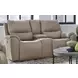 Westchester Platinum 81" Power Reclining Console Loveseat with Power Headrest and USB Charging