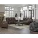 Westchester Brown Leather 81" Power Reclining Console Loveseat with Power Headrest and USB Charging