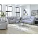 Westchester Platinum 92" Double Power Reclining Sofa with Power Headrest and USB Charging