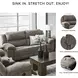 Laresview Fossil 92" Reclining Sofa