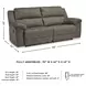 Laresview Fossil 92" Reclining Sofa