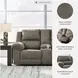 Laresview Fossil Double 81" Reclining Console Loveseat