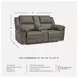 Laresview Fossil Double 81" Reclining Console Loveseat