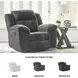 Frohn Graphite Rocker Recliner
