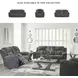 Frohn Graphite 91" Reclining Sofa