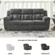 Frohn Graphite 91" Reclining Sofa