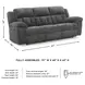 Frohn Graphite 91" Reclining Sofa