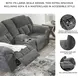 Frohn Graphite Double 80" Reclining Console Loveseat