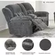 Frohn Graphite Double 80" Reclining Console Loveseat