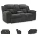 Frohn Graphite Double 80" Reclining Console Loveseat
