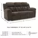 Frohn Chocolate 91" Reclining Sofa