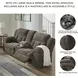 Frohn Chocolate Double 80" Reclining Console Loveseat