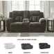 Frohn Chocolate Double 80" Reclining Console Loveseat