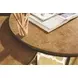 Soho Khaki Travertine Round Cocktail Table