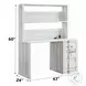 Cargo White 47" Writing Desk with Hutch