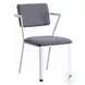 Cargo Gray Fabric and White Office Chair