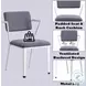 Cargo Gray Fabric and White Office Chair