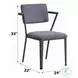 Cargo Gray Fabric and Gunmetal Office Chair