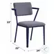 Cargo Gray Fabric and Blue Office Chair