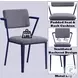 Cargo Gray Fabric and Blue Office Chair