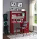 Cargo Red 47" Writing Desk with Hutch