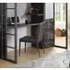Cargo Gray Synthetic Leather and Gunmetal Chair
