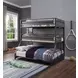 Cargo Gunmetal Double Twin Over Full Bunk Bed