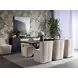 Marbella Piccolo Prosecco Performance Fabric Upholstered Wheeled Dining Chair