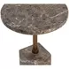 Zuri Dark Emperador Round Concrete Top Outdoor End Table