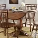 Creations Black And Tobacco Round Drop Leaf Dining Table