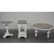 Jameson Pale Taupe and Antique Oak Round Cocktail Table