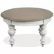 Jameson Pale Taupe and Antique Oak Round Cocktail Table
