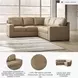 Bandon Toffee Leather 2 Piece RAF Sectional
