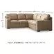Bandon Toffee Leather 2 Piece RAF Sectional