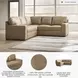 Bandon Toffee Leather 2 Piece LAF Sectional