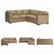Bandon Toffee Leather 2 Piece LAF Sectional