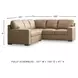 Bandon Toffee Leather 2 Piece LAF Sectional