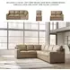 Bandon Toffee Leather 3 Piece RAF Sectional