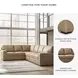 Bandon Toffee Leather 3 Piece RAF Sectional