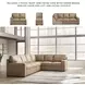 Bandon Toffee Leather 3 Piece LAF Sectional