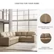 Bandon Toffee Leather 3 Piece LAF Sectional