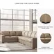 Bandon Toffee Leather 4 Piece RAF Sectional