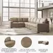 Bandon Toffee Leather 4 Piece RAF Sectional