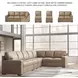 Bandon Toffee Leather 4 Piece RAF Sectional