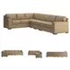 Bandon Toffee Leather 4 Piece RAF Sectional