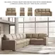 Bandon Toffee Leather 4 Piece LAF Sectional